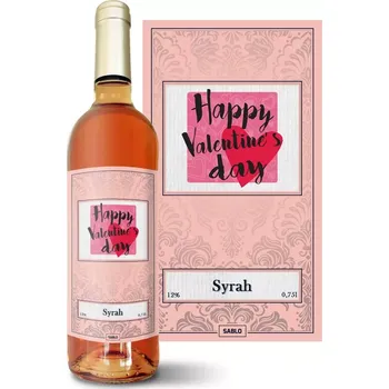 Víno Sablio Růžové víno Happy Valentine’s day: 0,75 l