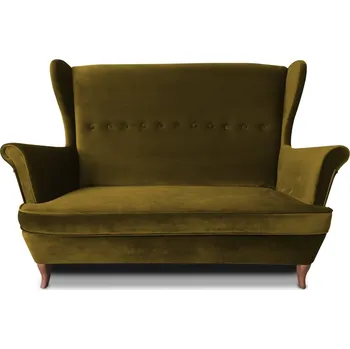 Pohovka 2místná pohovka Uszak bez rozkládací funkce - Lebex Meble monolith 48, Nožičky Ořech 147x104 cm