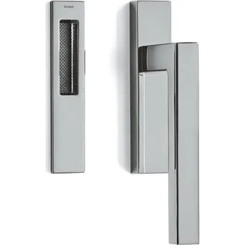 Okenní klika Klika pro HS portály Olivari Planet Q CORTO Chrom leštěný, Bez zamykání , vnější strana s mušlí