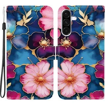Pouzdro na tablet VSECHNONAMOBIL 126340 ART Peněženkový obal pro Samsung Galaxy A56 COLORFUL BLOSSOM