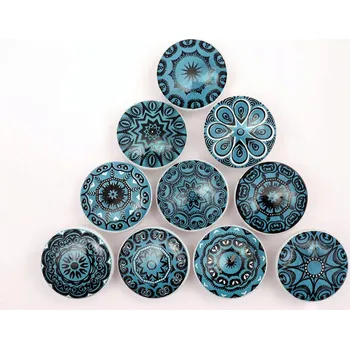 Obraz KERAMICKÉ ÚCHYTKY ZELENÉ KRÁSNÉ NA SKŘÍŇKY ZÁSUVKY 10 KUSŮ