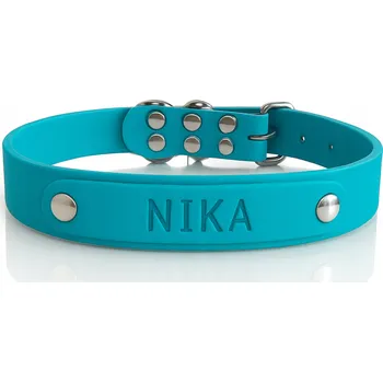 Obojek pro psa Obojek pro Malého / Velkého Psa s Gravírovaným Jménem Voděodolný Modrý S