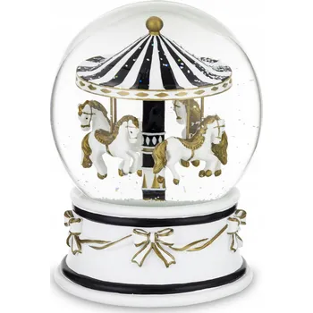 Vánoční dekorace Hrací Skříňka skleněná koule Vánoce vánoční dekorace 14 cm