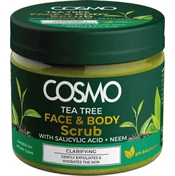 Pleťový peeling Cosmo Peeling na obličej a tělo s tea tree olejem 325 ml