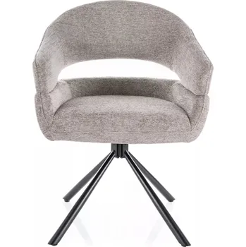 Jednací židle Otočná jídelní židle ALITA - světle šedá / černá