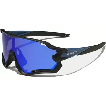 Sluneční brýle Cyklistické brýle KINGSEVEN LS911 TMAVĚ MODRO - ČERNÁ / SKLO MODRÉ C01