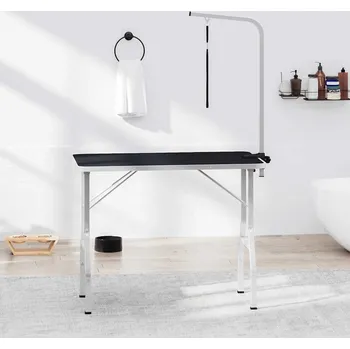 Vysoušeč srsti pro zvíře vidaXL Nastavitelný stůl na stříhání psů s 1 smyčkou [171065]