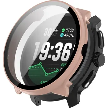 Příslušenství k chytrým hodinkám VSECHNONAMOBIL 126057 PC FULL COVER Plastový kryt se sklem pro Suunto Race 2 růžový