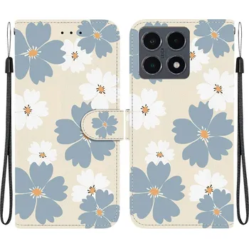 Pouzdro na tablet VSECHNONAMOBIL 125761 ART Peněženkový obal pro Xiaomi 15T BLUE DAISY