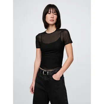 Dámské tričko GAP Dámské Síťované crop tričko 778077-01 Velikost: M Tričko zdarma při nákupu nad 3000,-!