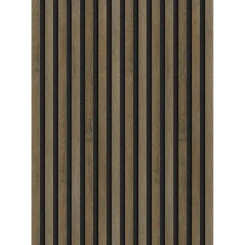 Obklad Mexen Lam-F nástěnné akustické lamely 275 x 31,5 cm, plsť 6 mm, Dub Espresso - S105-275317-2812-065 Lamely