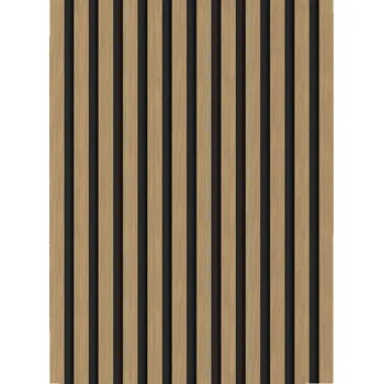 Obklad Mexen Lam-F nástěnné akustické lamely 275 x 30 cm, plsť 8 mm, technická dýha, Lněný ořech - S105-275307-3015-015 Lamely