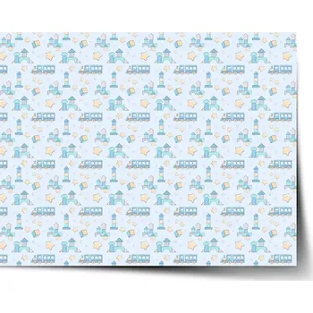 Plakát Sablio Plakát Stavebnice a vláčky - 60x40 cm