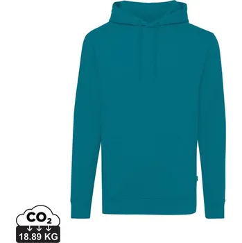 Pánská mikina Mikina s kapucí IQONIQ Jasper z recykl. bavlny - Verdigris / XXL