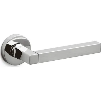 Dveřní kování OLIVARI Time Chrom leštěný / chrom matný, Bez rozety/otvoru pro klíč