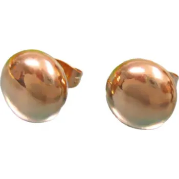 Náušnice Náušnice s kulatým designem v růžové barvě, průměr 11 mm, výška 5 mm, elegantní pár pro každodenní nošení.