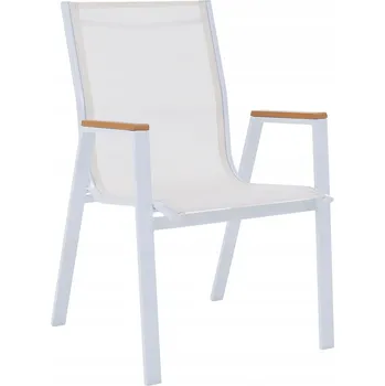 Zahradní židle Kondela kovová bílá