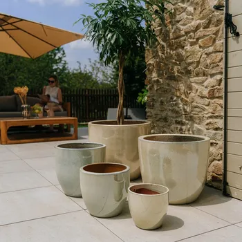 Květináč Keramický Květináč Provencelia béžový 21 cm x 19 x 21 cm