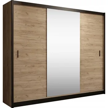 Šatní skříň Kondela Skříň na řemesla 250 x 215 x 61 cm černá