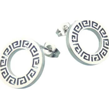 Náušnice Náušnice s geometrickým vzorem, průměr 16 mm, elegantní design, lehké a stylové, ideální pro každodenní nošení.