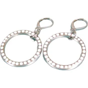 Náušnice Náušnice s kulatým designem a ozdobnými tečkami, průměr 30 mm, elegantní pro každodenní nošení i slavnostní příležitosti