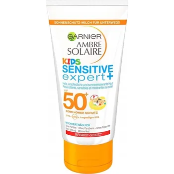 Přípravek na opalování Garnier Ambre Solaire, Opalovací mléko pro děti SPF50+, se vc