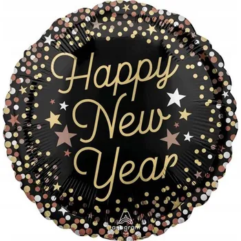 Balónek Fóliový balónek 45 cm Luxe Nový Rok
