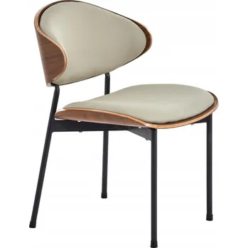 Jídelní židle Marsia - béžová / ořech / černá