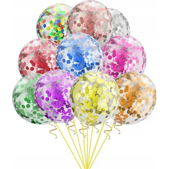 Balónek SADA BALÓNKŮ KONFETY NAROZENINY 10 KUSŮ