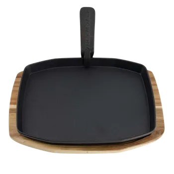 Zahradní gril The Bastard Sizzling Plate & Holder Cast Iron 21x28 cm BB637