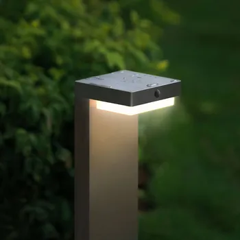 Lampička G & L Handels GmbH LED akumulátorové venkovní svítidlo 800104, antracitové, IP44, senzor - Zemní kolíky – výška 15,4 cm antracitová, bílá LED 4 W celkem - Doprava zdarma