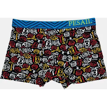 Pánské spodní prádlo Pánské bavlněné boxerky PESAIL černé, VELIKOST 2XL