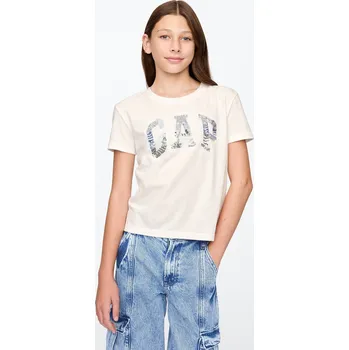 Oblečení a móda GAP Dívčí Dětské tričko s flitrovým logem 628663-01 Velikost: XXL Tričko zdarma při nákupu nad 3000,-!