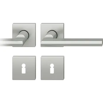 Dveřní kování Kování FSB 12 1035 ASL Eloxovaný hliník, klika / klika, Obyčejný klíč, Čtvercová rozeta standardní