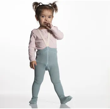 Dětské punčochy na kšandy BIO bavlna modré 98/104