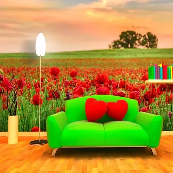 Tapeta Sablio Tapeta Pole vlčích máků 2 - 125x75 cm