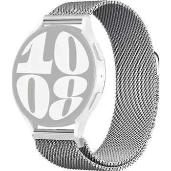 Řemínek na hodinky Ocelový náramek Ricardo Venosa, stříbrný, Quick Release, milánský, magnetický - 20 mm