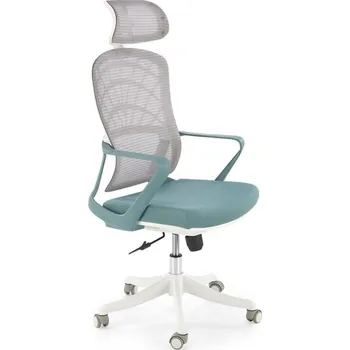 Křeslo Kancelářské křeslo VESUVIO 2 tyrkysové / bílé - Halmar 59x115-121 cm