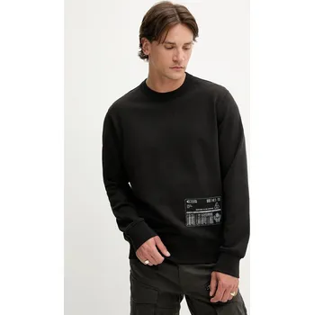 Pánská mikina Bavlněná mikina G-Star pánská, černá barva, s potiskem, D26284-D970 D26284.D970 99X, vel. S