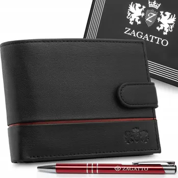 Peněženka Pánská kožená peněženka černá horizontální pravá kůže ochrana RFID ZAGATTO