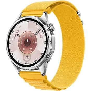 Příslušenství k chytrým hodinkám DUX 125991 NYLON Vyměnitelný řemínek pro Huawei Watch GT 5 46mm / GT 6 46mm žlutý