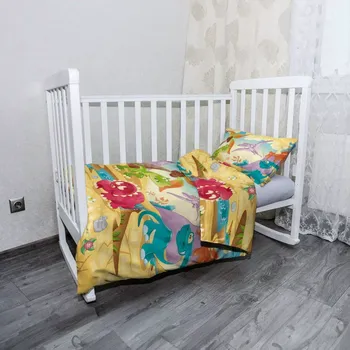 Povlečení Sablio Mikroplyšové dětské povlečení do postýlky Dinosauři 5 - 100x135 / 40x60