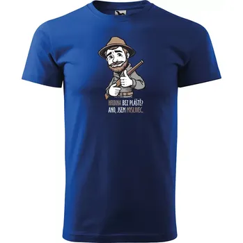 Pánské tričko Sablio Tričko s potiskem Ano, jsem myslivec - modré M