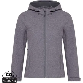 Dámská soft shell bunda Iqoniq Makalu z recykl. polyesteru - Vulcano Heather Grey / XXL