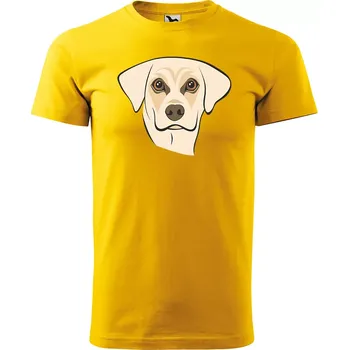 Pánské tričko Sablio Tričko s potiskem pro milovníky psů Zlatý retrívr - žluté L
