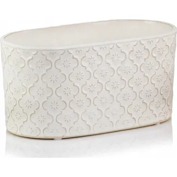 Květináč Květináč keramický béžový 27 cm