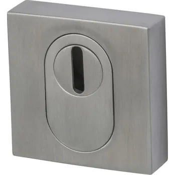 Dveřní kování Bezpečnostní rozeta hranatá, více povrchů Nerez kartáčovaná