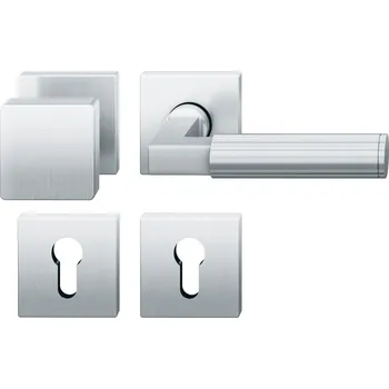 Dveřní kování Kování FSB 76 1102 požární Nerez kartáčovaná, klika / koule, Pravé provedení, Čtvercová rozeta standardní