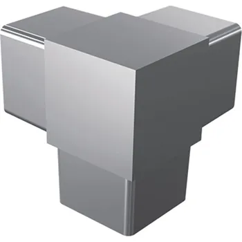 Rohový spoj čtvercové trubky, 3 strany, nerez Pro trubku 40 mm