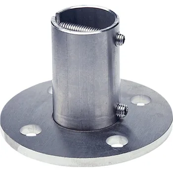 Ukotvení na zábradlí kulaté, nerez 42,4 / 2 mm / 100 mm (průměr základny) / C 12 mm